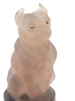 RUSSIAN SILVER ENAMEL JADE CHALCEDONY BULLDOG FIGURE