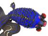 CHINESE FILIGREE SILVER AND ENAMEL BLUE KOI FISH PIC-5