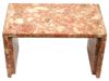 VINTAGE POLISHED ROSE SIENNA MARBLE LOW TABLE PIC-2