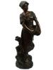 FRENCH BRONZE FEMALE FIGURINE BY EDOUARD DROUOT PIC-0