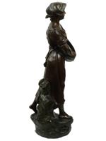 FRENCH BRONZE FEMALE FIGURINE BY EDOUARD DROUOT