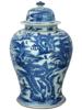 LATE QING CHINESE BLUE WHITE COVERED PORCELAIN JAR PIC-2