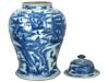 LATE QING CHINESE BLUE WHITE COVERED PORCELAIN JAR PIC-3