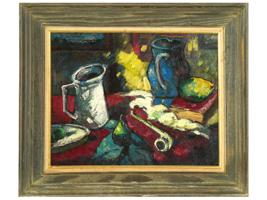 CZECH STILL LIFE OIL PAINTING BY ALFRED JUSTITZ