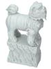 CHINESE STANDING FOO DOG GLAZED PORCELAIN FIGURINE PIC-0