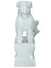 CHINESE STANDING FOO DOG GLAZED PORCELAIN FIGURINE PIC-2