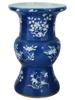 ANTIQUE CHINESE FLORAL BLUE AND WHITE PORCELAIN VASE PIC-0