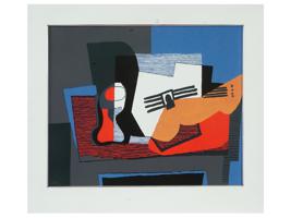LITHOGRAPH STILL LIFE GUITAR AFTER PABLO PICASSO