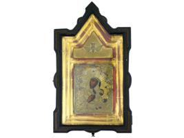 ANTIQUE RUSSIAN ICON SMOLENSK MOTHER OF GOD IN KIOT