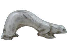 FRENCH SILVER OTTER FIGURINE BY FRANCOIS POMPON