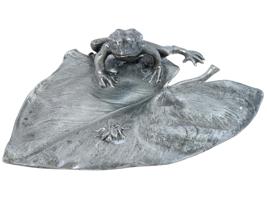 ART NOUVEAU PEWTER FROG FIGURINE BY ACHILLE GAMBA