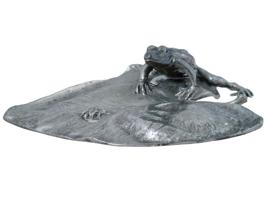 ART NOUVEAU PEWTER FROG FIGURINE BY ACHILLE GAMBA