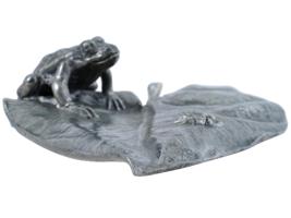 ART NOUVEAU PEWTER FROG FIGURINE BY ACHILLE GAMBA