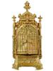 GERMAN BRONZE ALTAR W MADONNA MINIATURE BY RAPHAEL PIC-1