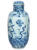 CHINESE QING BLUE AND WHITE PORCELAIN GINGER JAR PIC-0