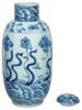 CHINESE QING BLUE AND WHITE PORCELAIN GINGER JAR PIC-2