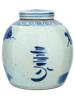 CHINESE QING BLUE AND WHITE PORCELAIN GINGER JAR PIC-3