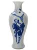 ANTIQUE CHINESE QING BLUE AND WHITE PORCELAIN VASE PIC-1