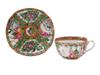 CHINESE PORCELAIN FAMILLE ROSE TEACUPS AND SAUCERS PIC-4