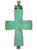 ANTIQUE BYZANTINE CAST BRONZE RELIQUARY CROSS PIC-3