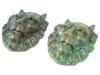 ANCIENT ROMAN BRONZE LION HEADS SCULPTED PLAQUES PIC-1