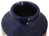 JAPANESE MEIJI SATSUMA COBALT BLUE PORCELAIN VASES PIC-8