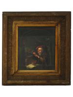 ANTIQUE DUTCH SCHOOL OIL PAINTING AFTER GERRIT DOU