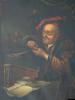 ANTIQUE DUTCH SCHOOL OIL PAINTING AFTER GERRIT DOU PIC-1