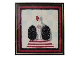 ART DECO FRENCH NILE SILK SCARF ART BY ERTE SIGNED