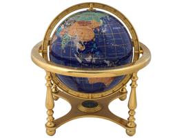 UNIQUE ART SINCE 1996 TABLE TOP GEMSTONE WORLD GLOBE