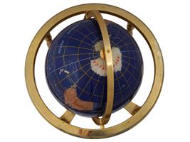 UNIQUE ART SINCE 1996 TABLE TOP GEMSTONE WORLD GLOBE