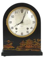 ANTIQUE AMERICAN CHINOISERIE GILBERT MANTEL CLOCK