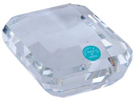 TIFFANY AND CO EMERALD CUT CRYSTAL PAPERWEIGHT
