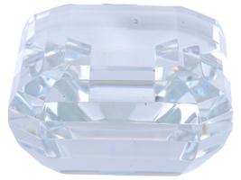 TIFFANY AND CO EMERALD CUT CRYSTAL PAPERWEIGHT