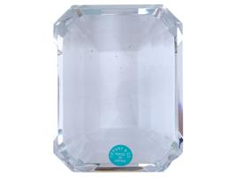 TIFFANY AND CO EMERALD CUT CRYSTAL PAPERWEIGHT