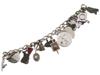 VINTAGE STERLING SILVER BRACELET W ASSORTED CHARMS PIC-2