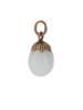 RUSSIAN WHITE JADE AND 14K GOLD EASTER EGG PENDANT PIC-0