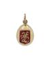 RUSSIAN 14K GOLD ENAMEL SAINT GEORGE EGG PENDANT PIC-0