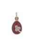 RUSSIAN 14K GOLD DIAMOND PURPURINE EASTER EGG PENDANT PIC-0