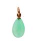 RUSSIAN 14K GOLD AND HAND CARVED JADE EGG PENDANT PIC-2