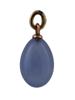 RUSSIAN GOLD AND BLUE CHALCEDONY EGG PENDANT PIC-1