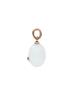 RUSSIAN 14K GOLD WHITE JADE RUBY EASTER EGG PENDANT PIC-1