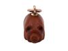 14K RUSSIAN GOLD RUBY CARVED JASPER PIG FORM PENDANT PIC-3