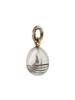 14K RUSSIAN GOLD AND SILVER EASTER EGG PENDANT PIC-0