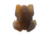 RUSSIAN GOLD EMERALD CARVED AGATE FROG FIGURE IOB PIC-8