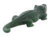 RUSSIAN CARVED JADE GOLD RUBY CROCODILE FIGURE PIC-3