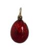 RUSSIAN SILVER GUILLOCHE ENAMEL EASTER EGG PENDANT PIC-2