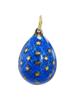 93- RUSSIAN SILVER GUILLOCHÉ ENAMEL EASTER EGG PENDANT PIC-1