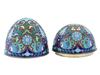 LARGE RUSSIAN SILVER CLOISONNE ENAMEL EGG CASKET PIC-2