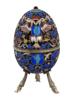 RUSSIAN 88 SILVER ENAMEL EASTER EGG ON HOOF LEGS PIC-0